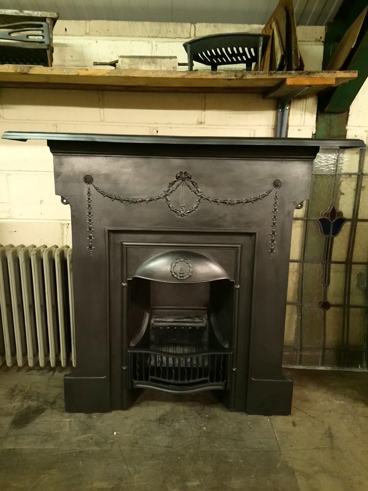 <p>Original Combination Fireplace</p><p>91 cm wide x 108 cm tall</p><p>Mantle 111 cm wide</p>